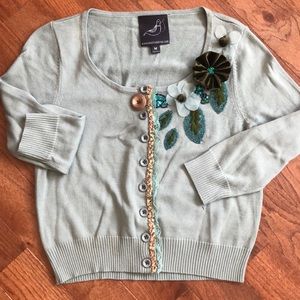 Anthropologie KnittedDove Cropped Sweater.